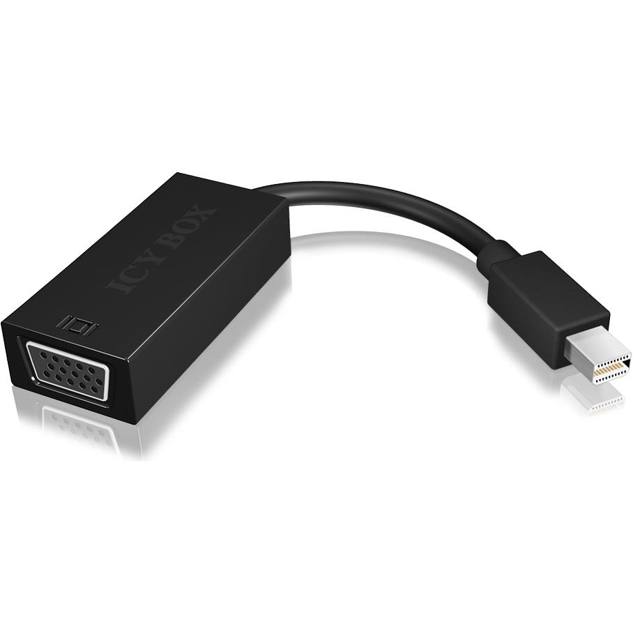 Thumbnail - Icy Box Mini DP zu (VGA, 14.10 cm), Data + Video Adapter, Schwarz