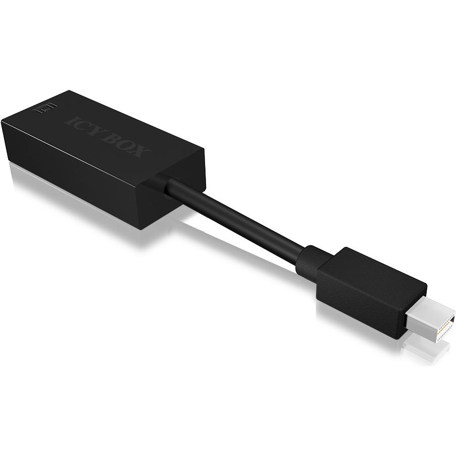 Thumbnail - Icy Box Mini DP zu (VGA, 14.10 cm), Data + Video Adapter, Schwarz