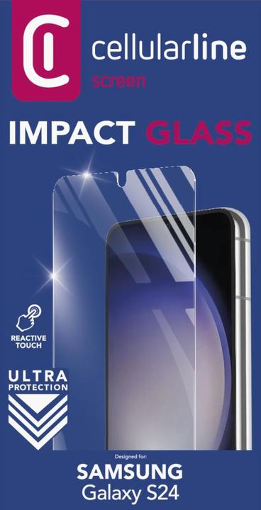 Image du produit Peter Jäckel Cellularline Impact Glass Capsule Samsung S24 (1 pcs, Samsung Galaxy S24)