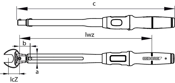 Produktbild Gedore Drehmomentschlüssel TORCOFIX Z 16 10-50 Nm (10 Nm, 50 Nm)