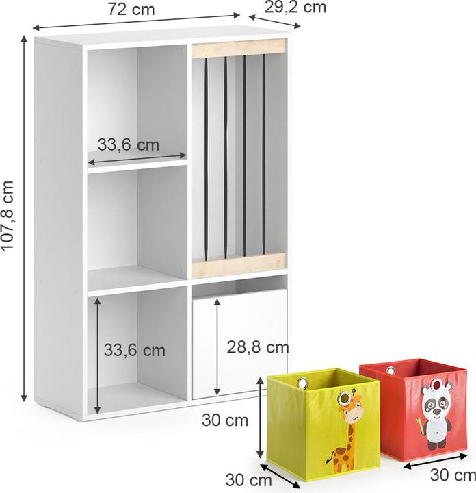 Actual product image Vicco Luigi with 2 folding boxes opt.2 (72 x 29 x 108 cm)