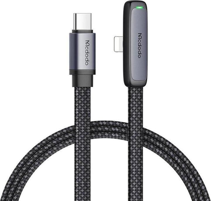 Image du produit Mcdodo Câble USB-C vers lightning angle CA-3351,1.8m (noir) (1.80 m, 36 W)