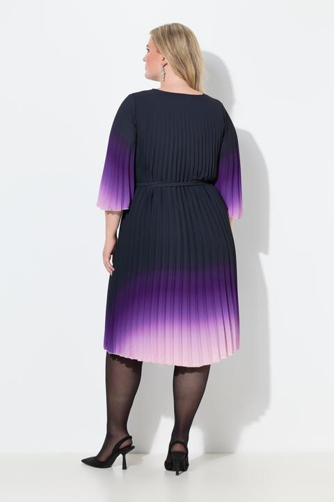 Produktbild Miamoda Plissee-Midikleid, A-Linie, Farbverlauf, 3/4-Ärmel (60)