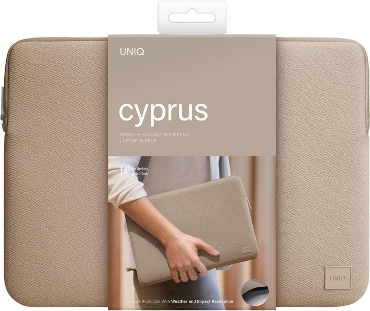 Image du produit Uniq neoprene laptop sleeve 14" Cyprus Water-Resistant Nude Brown (14")