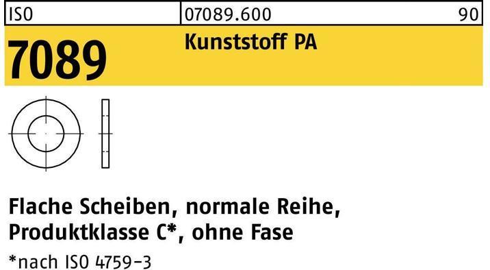 Produktbild Bufab Unterlegscheibe ISO 7089 o.Fase 3,2 Polyamid