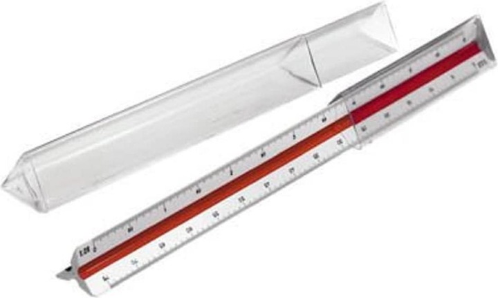 Produktbild M+r Dreikantmassstab 30cm 2farbig zweifarbige Hohlkehle 10Stk (300 mm)