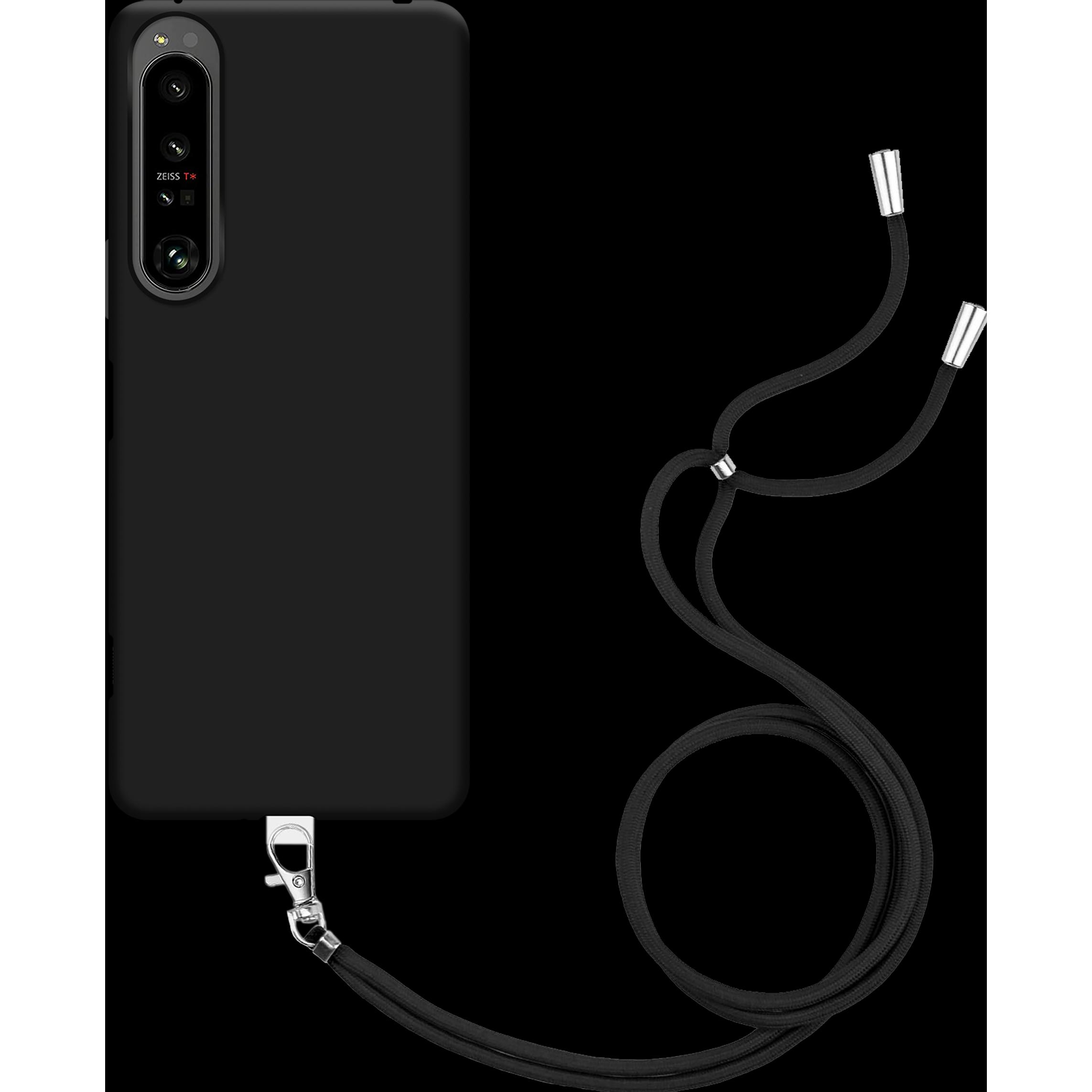 Thumbnail - Cazy Handykette Hülle Kompatibel mit Sony Xperia 1 IV - Silikon Handyhülle mit Band Necklace Hülle -, Handykette, Schwar...