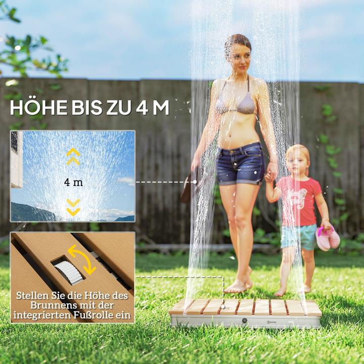 Immagine prodotto Outsunny Bodendusche Polystyrol, Aluminium Naturholz