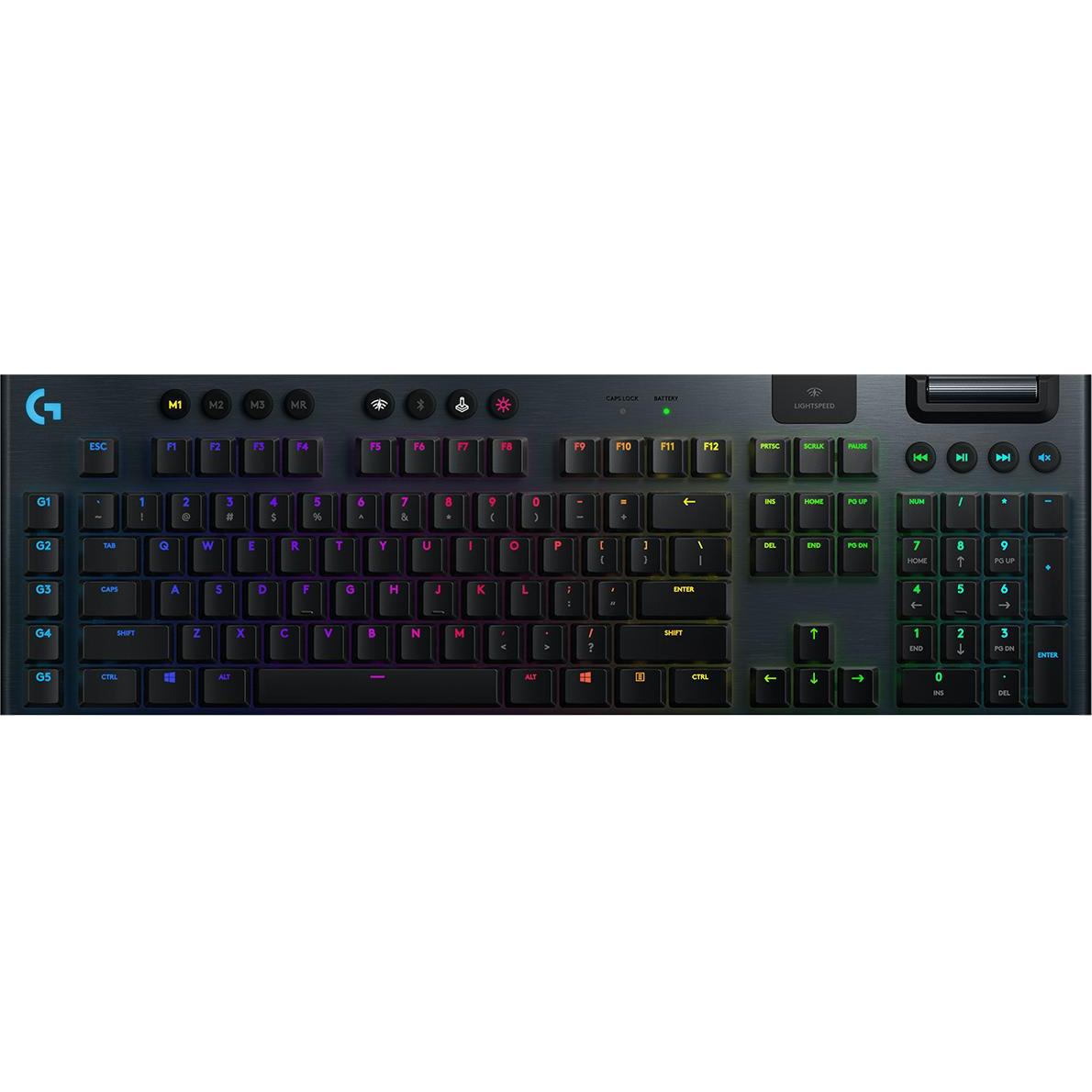 Logitech G G915 Tactile (DE, Kabellos), Tastatur, Schwarz