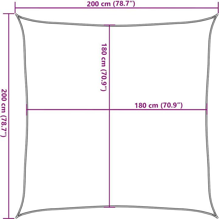 Immagine prodotto vidaXL Tenda da sole (2 x 2 m)