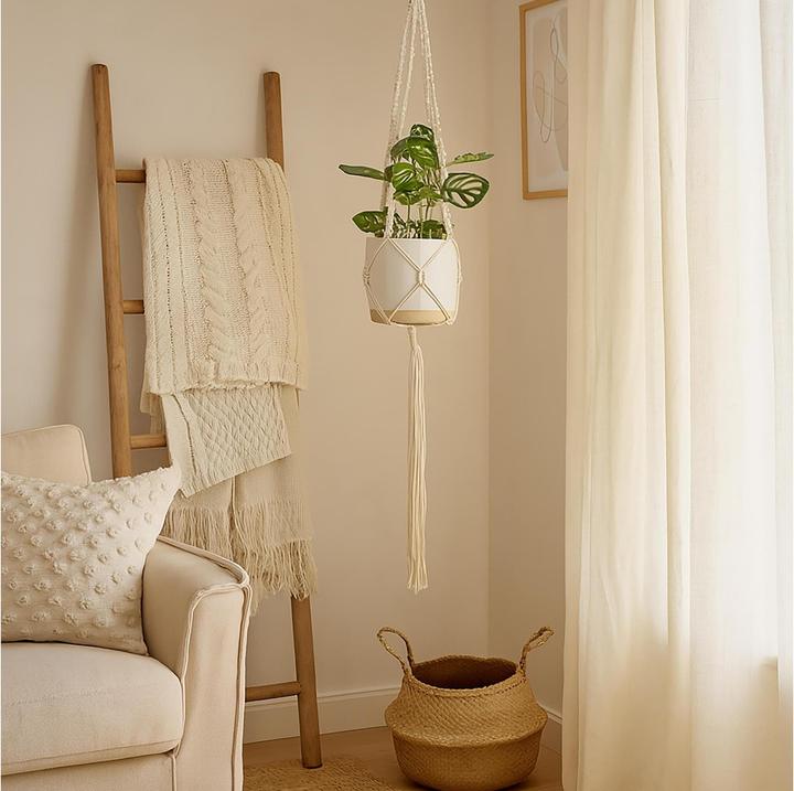Actual product image Relaxdays Makramee Blumenampel 7er Set (5 cm)
