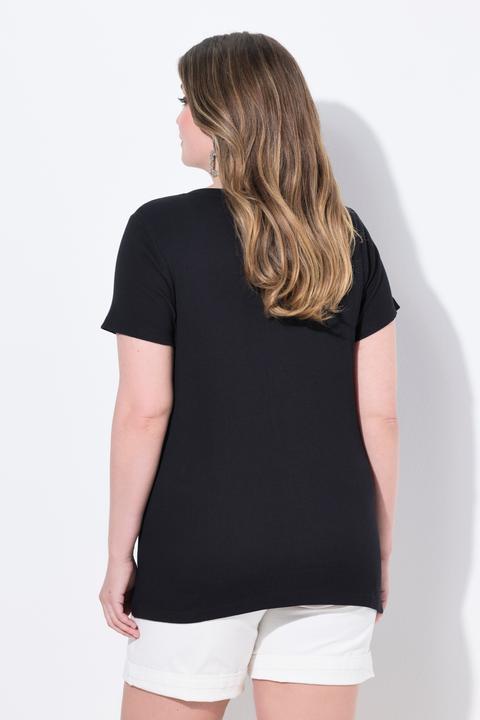 Produktbild Miamoda T-Shirt, Slim Fit, Glitzersteinchen-Bindeband (46)