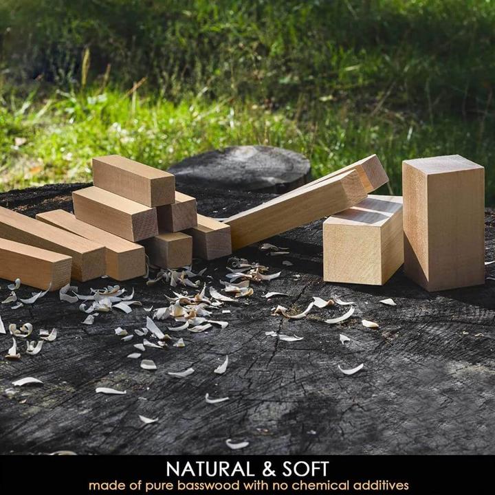Productafbeelding Beaver Craft Lindehouten snijblokken 12 stuks