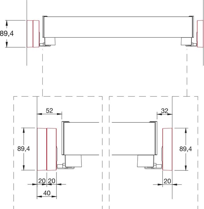 Produktbild Servetto Distanzstücke Papillon anthrazit (2 Stk.)