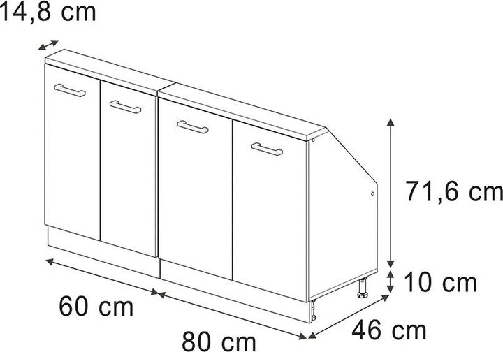 Produktbild Vicco Rion (140 x 46 x 81.60 cm)
