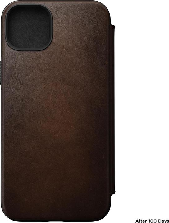 Actual product image Nomad Book Cover Modern Leather Folio iPhone 14 Plus Brown (Apple iPhone 14 Pro Max)