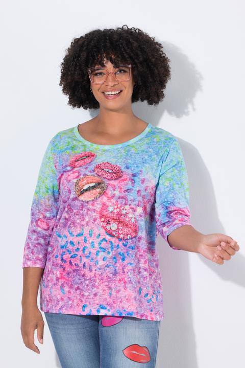 Produktbild Angel of Style T-Shirt, Komfort Fit, Regenbogen Leo, Kussmünder (60)