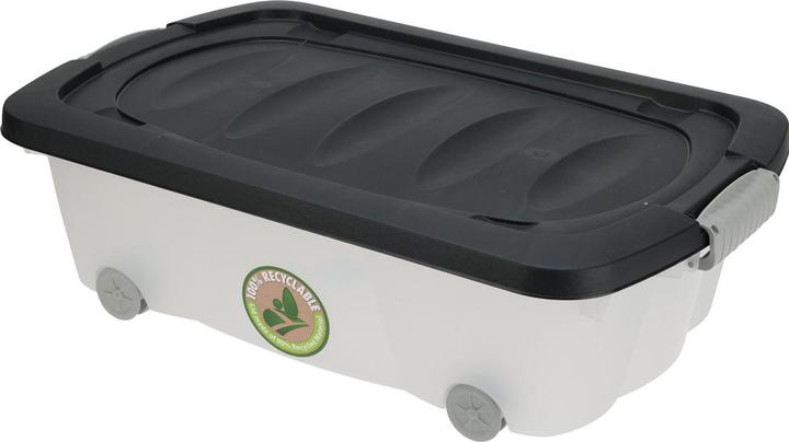 Produktbild Storage Solutions 2er-Set Unterbettkommode Kunststoff, mit Deckel und Rollen, 60 x 38 x 17,5 cm