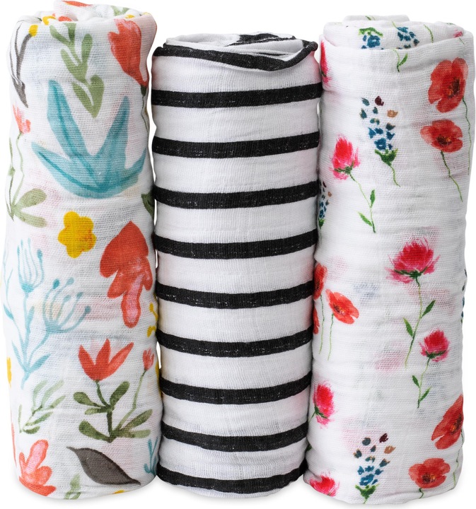 Immagine prodotto little unicorn Pack 3 Swaddle (120 cm, 120 cm)