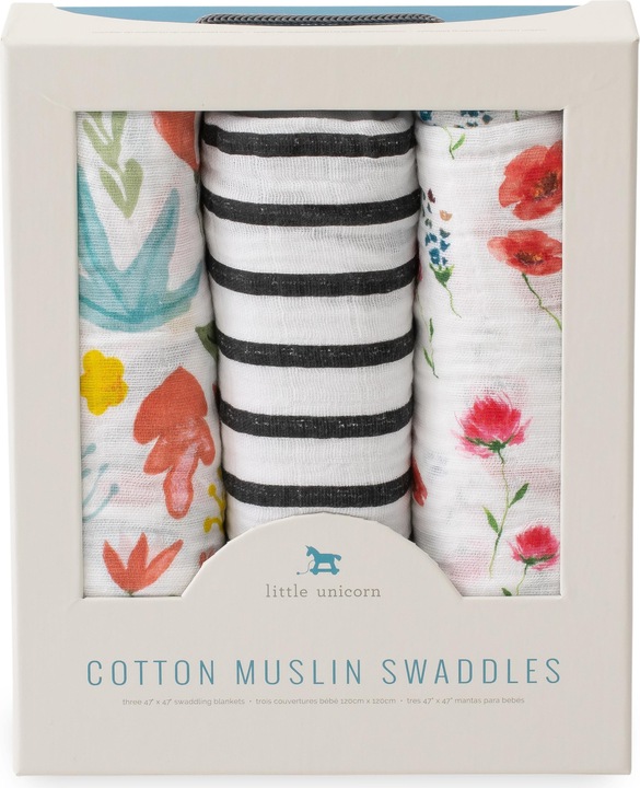 Immagine prodotto little unicorn Pack 3 Swaddle (120 cm, 120 cm)