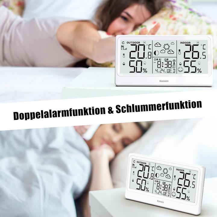 Produktbild Baldr Funk-Wetterstation mit Aussensensor und DCF Uhr