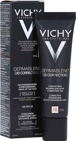 Actual product image Vichy Dermablend (3D Correction) Skin Imperfections Optically Correcting Make-up (15 Opal)