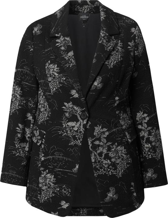 Produktbild Ulla Popken Jacquard-Blazer, Reverskragen, Langarm, Stretchfutter (54)