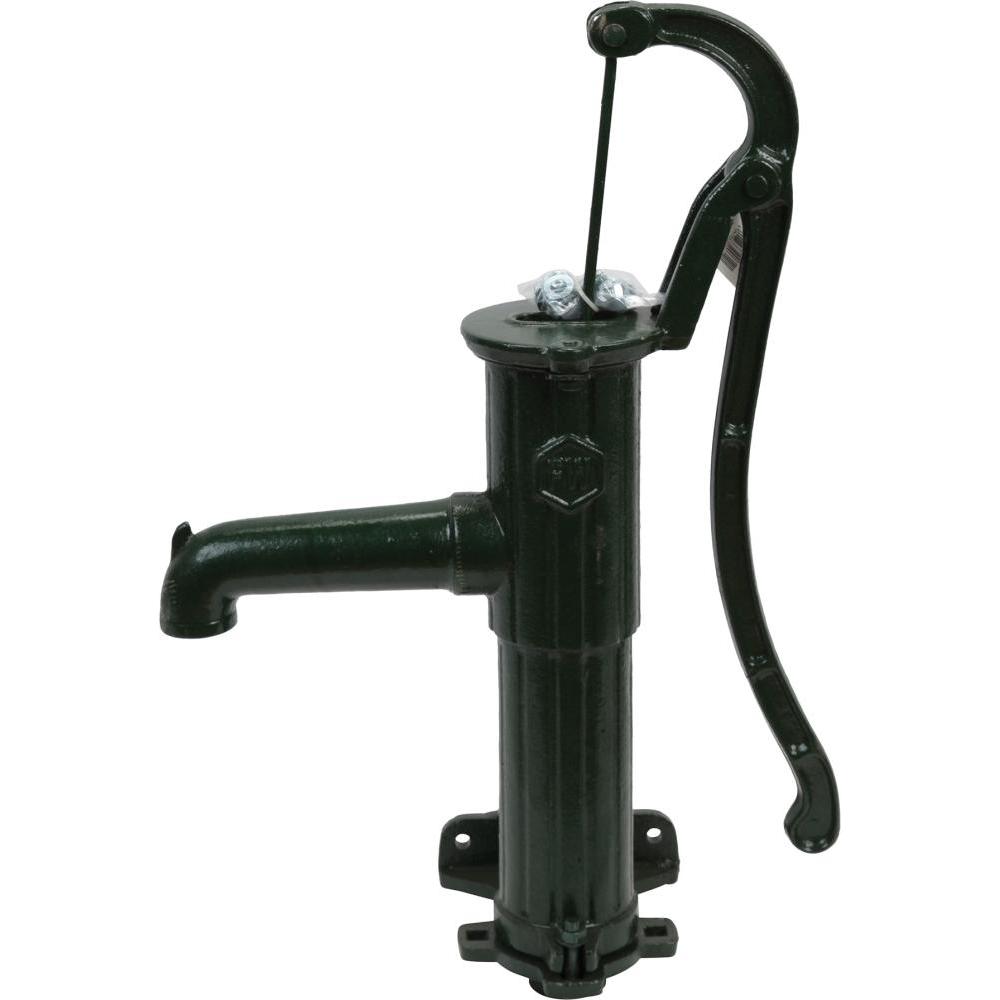 Floraworld, Wasserpumpe, Schwengelpumpe Typ 75 mit Seitenflansch grün (Gartenpumpe)
