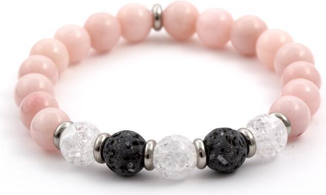 Produktbild Beneto Beaded bracelet made of lava stone. jade and crystal MINK35/17 (Lava Stein, Jade, Kristall)
