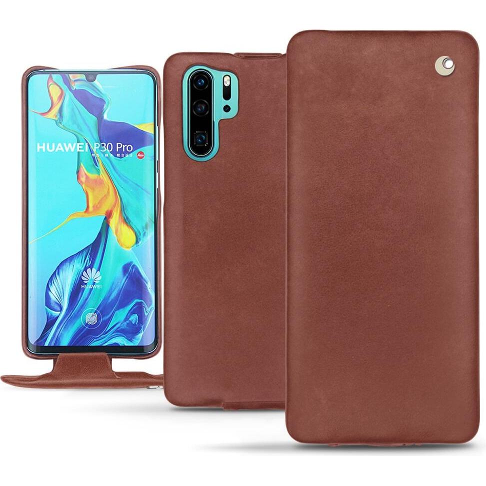 Noreve Lederschutzhülle vertikal (Huawei P30 Pro), Smartphone Hülle, Rot