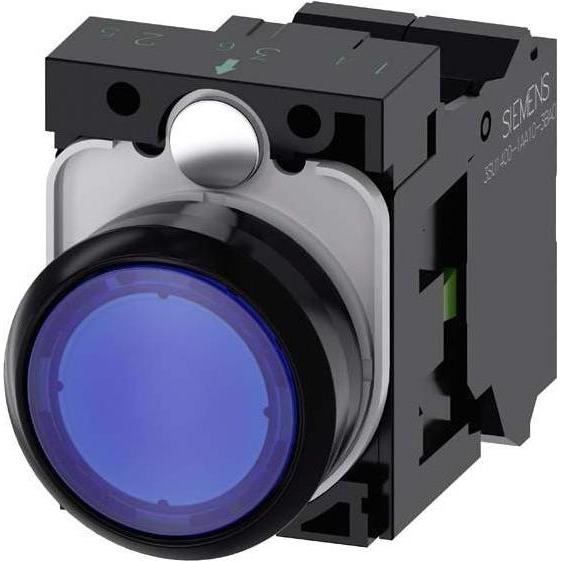 Siemens Drucktaster 1f bl rnd Ř22mm 1S 3SU1102-0AB50-3BA0, Taster + Schalter, Blau
