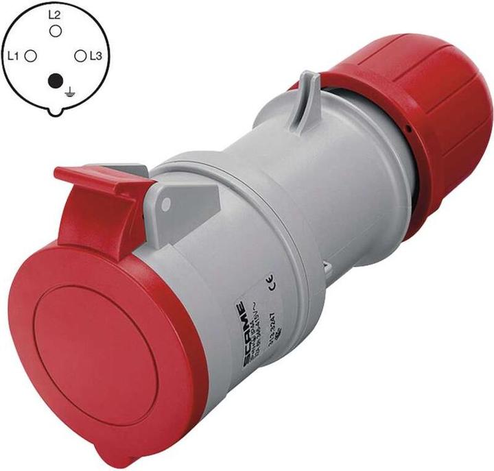 Produktbild Scame Kupplung CEE 4pol/32A/400V IP44