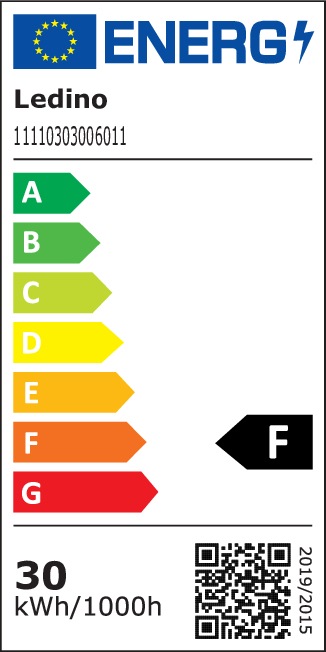 Energie-Label Ledino LED-Strahler Charlottenburg (2400 lm, IP67, IP65)