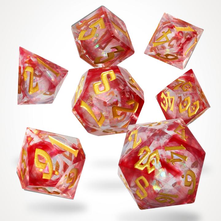 Produktbild Glass Staff Bloodstone Relics Liquid Core RPG Dice Set