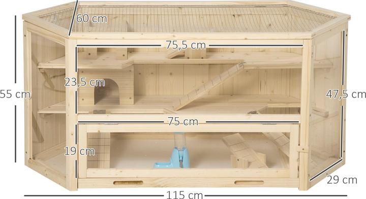 Immagine prodotto PawHut Gabbia per piccoli animali con perspex PS