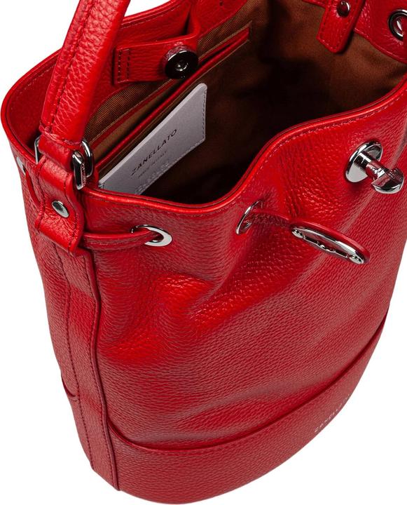 Actual product image Zanellato monda daily day s leather bucket bag red color