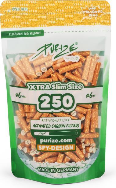 Produktbild Purize Xtra Slim Aktivkohlefilter SPY  (250Stk.)
