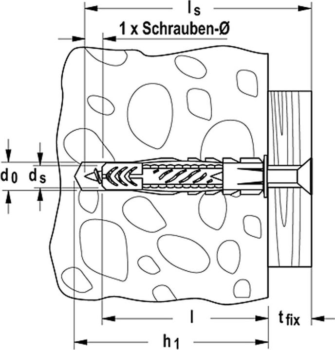 Actual product image Fischer Universal dowel UX 12 x 70 70 m (25 pcs.)