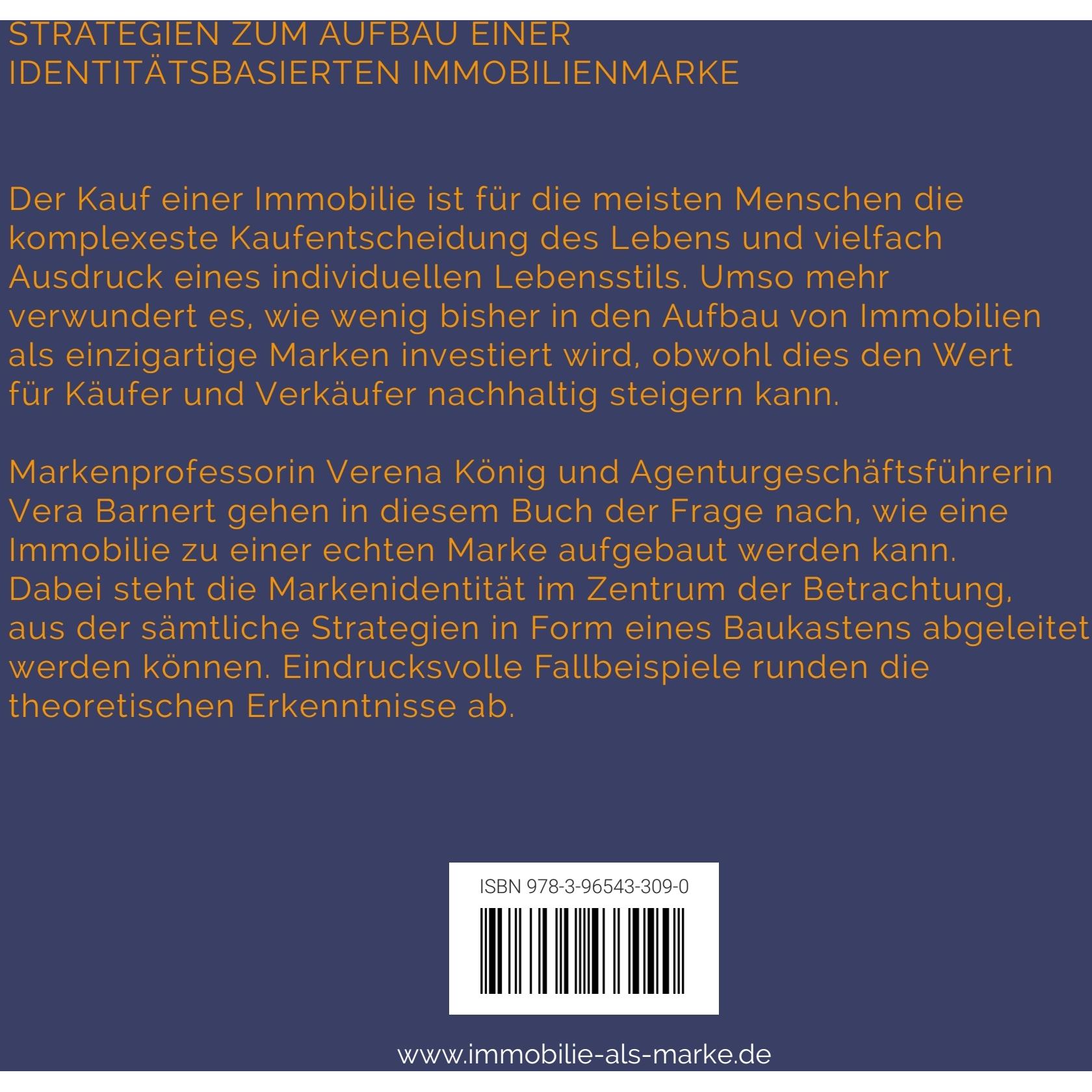 Die Immobilie als Marke, Fachbücher von Vera Barnert, Verena König