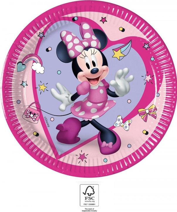 Actual product image Qualatex Assiettes Minnie Mouse (8x)
