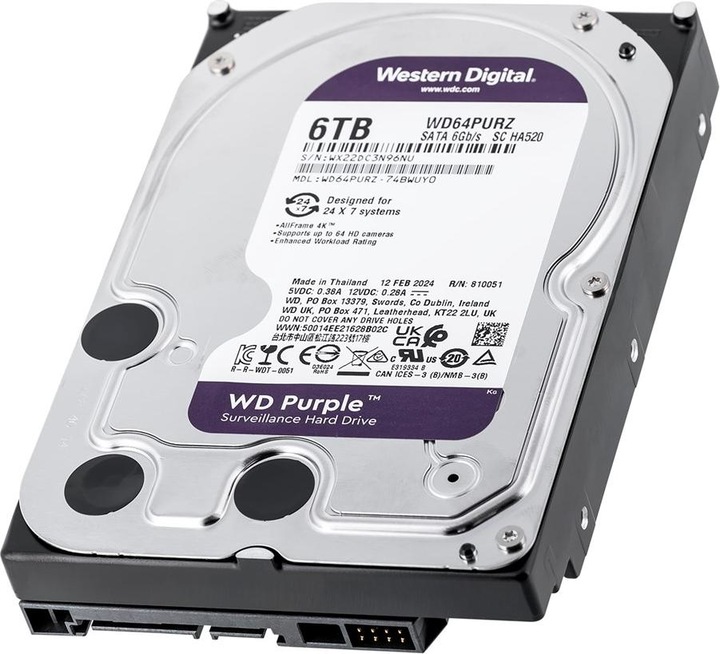 Produktbild WD Purple (6 TB, 3.5", CMR)