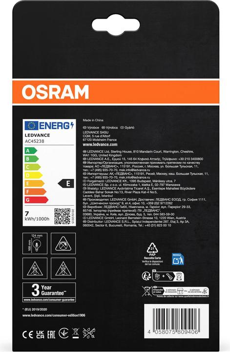 Actual product image Osram Vintage 1906 Led Classic Globe (E27, 7 W, 720 lm, 1 x, E)
