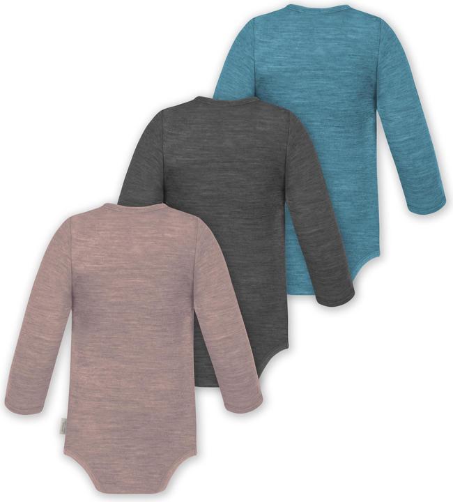 Produktbild Normani 3er Pack Baby Merino Body Langarm „Auckland" - 9375 (86)