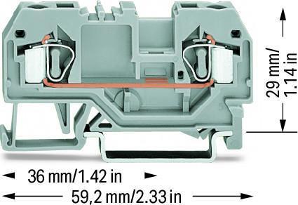 Produktbild Wago DIN RAIL 2 LEADS 4MM2