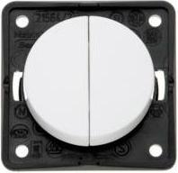 Actual product image Berker Wall-mounted push-button switch, glossy INTEGRO 2x OFF-(ON) ()%3Dbutton flush mounting 10A 250V