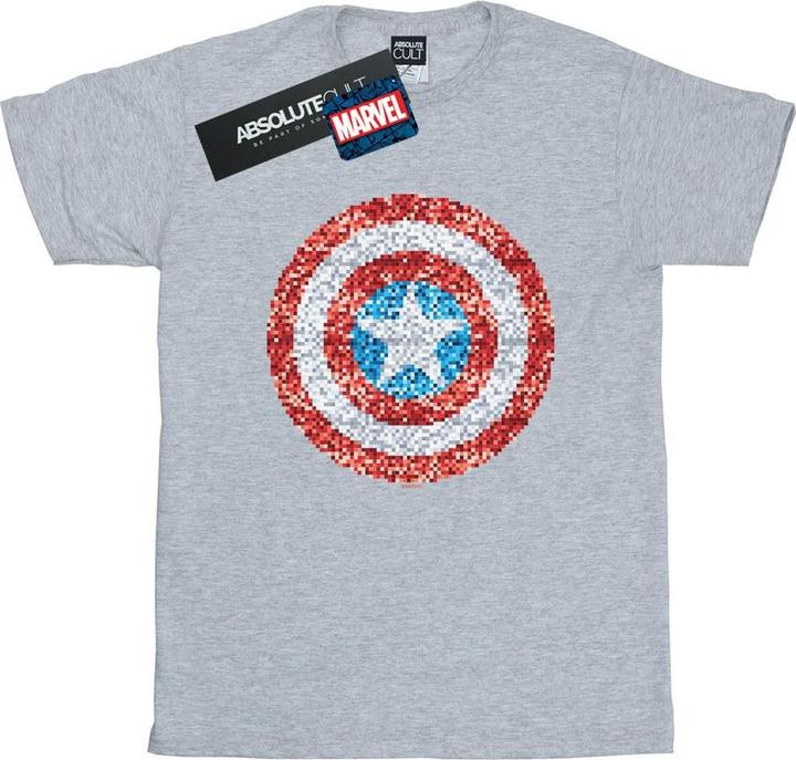 Immagine prodotto Captain America Pixelated Shield Maglietta Ragazze (140, 146)