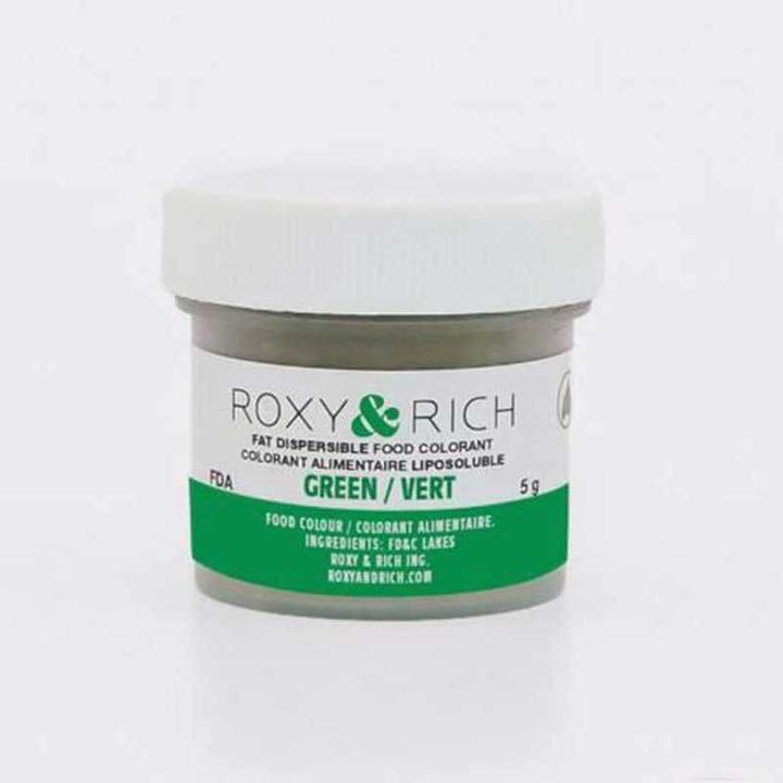Image du produit Roxy & Rich Peinture en poudre soluble dans la graisse Vert pour chocolat