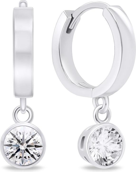 Immagine prodotto Brilio Argento - Orecchini a cerchio in argento con zirconi EA640W