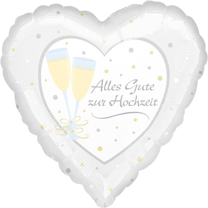 Amscan Silver foil balloon All the best for your wedding