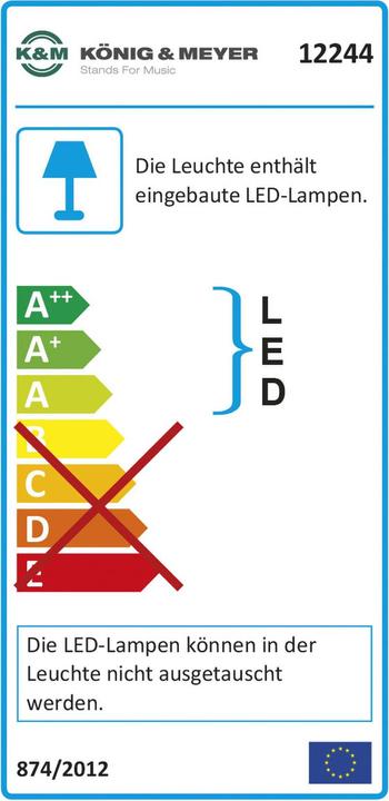 Produktbild K&M Double 2 LED FlexLight Notenpultleuchte (Instrument Beleuchtung)